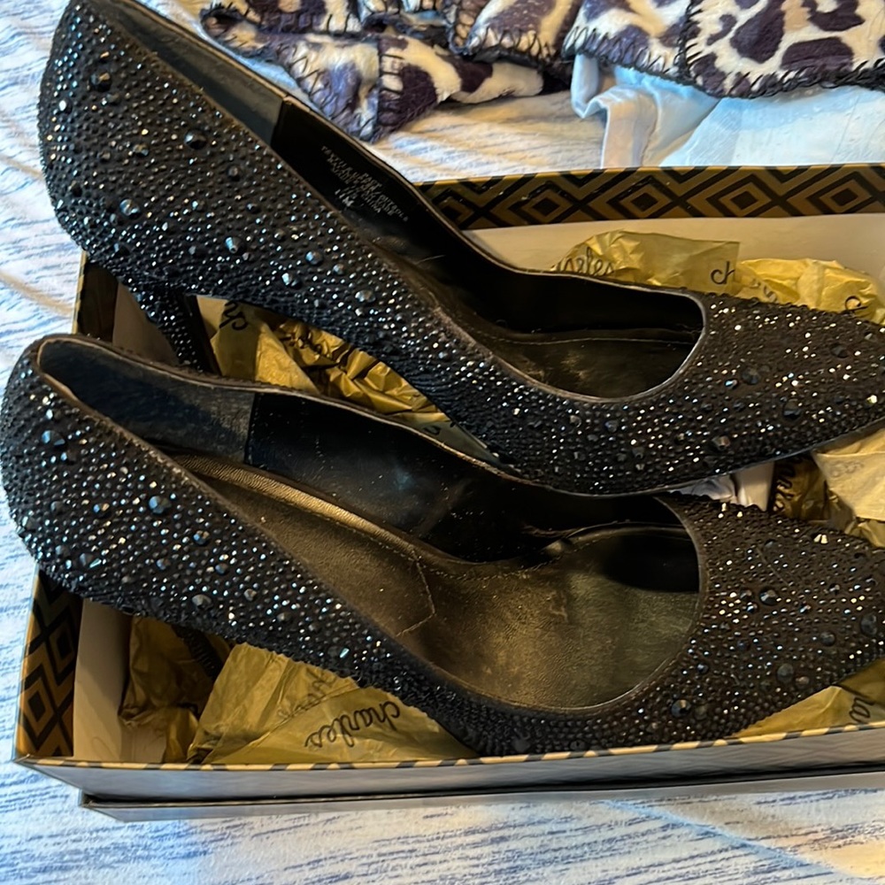 Charles David sparkly heels